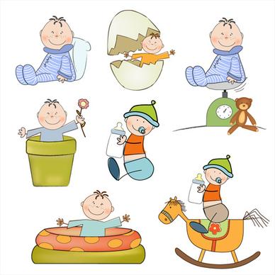 cartoon baby clipart cute design