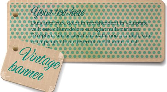 vintage cardboard banners vector set