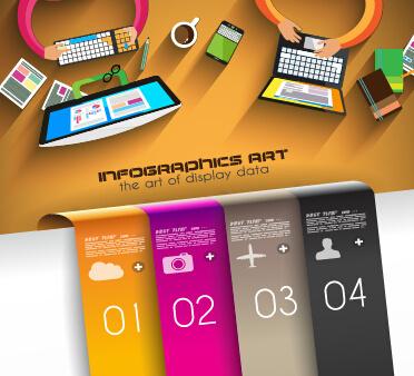 creative timework infographic set vector