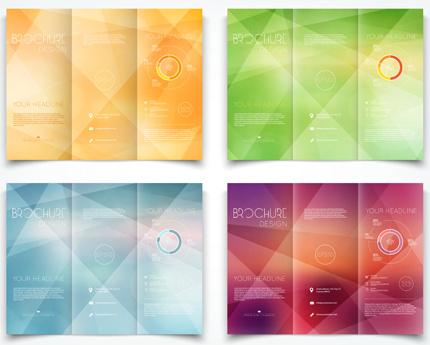 bright brochure folding cover design vector