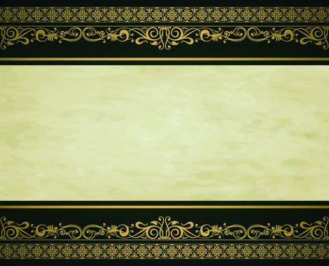 vintage gold border background vector