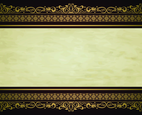 vintage gold border background vector