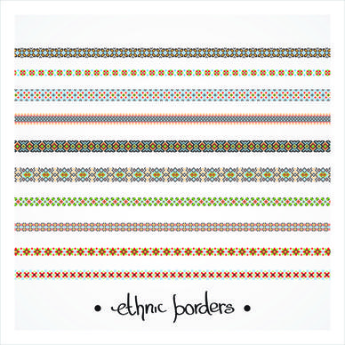 elegant ethnic seamless borders vector