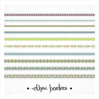 elegant ethnic seamless borders vector