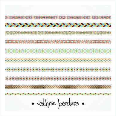 elegant ethnic seamless borders vector