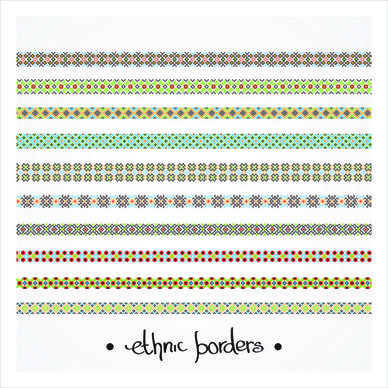 elegant ethnic seamless borders vector