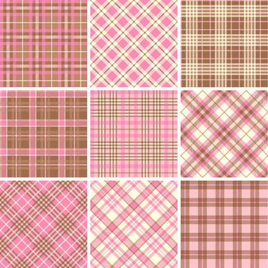 plaid fabric patterns seamless vector