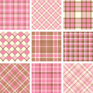 plaid fabric patterns seamless vector