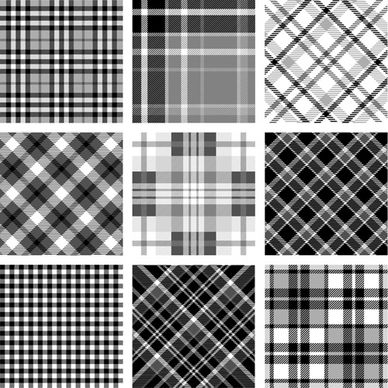 plaid fabric patterns seamless vector