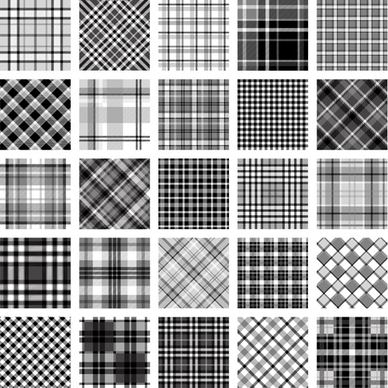 plaid fabric patterns seamless vector