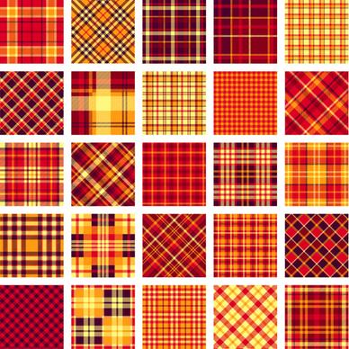 plaid fabric patterns seamless vector