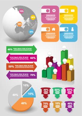 infographic desing elements with banner vector