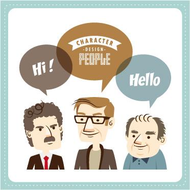 funny people speech bubbles vector design