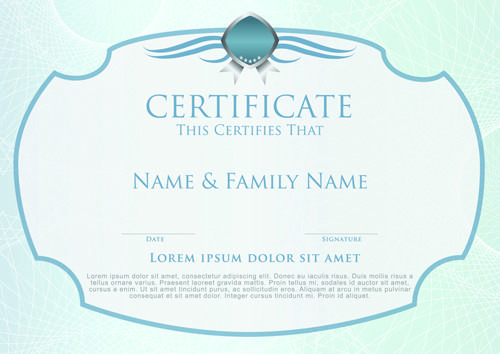 elegant certificate template vector design