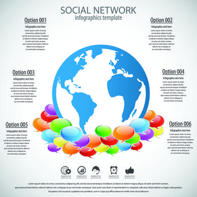 business template social network vector design vector