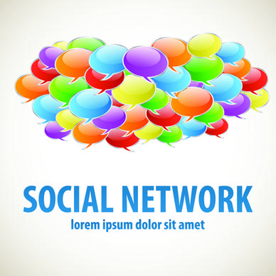 business template social network vector design vector