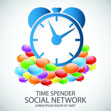 business template social network vector design vector