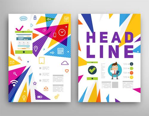 vector cover brochure headline design