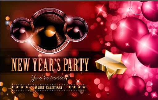 2015 new year party flyer and cover vector