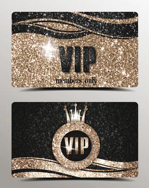 luxury vip gold cards vector