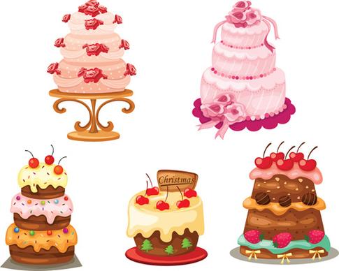 delicious birthday cake creative vector