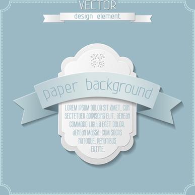 paper ribbon with labels background vector