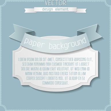 paper ribbon with labels background vector