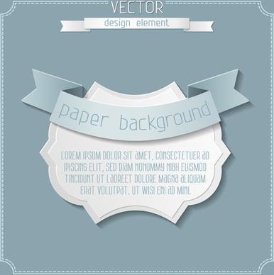 paper ribbon with labels background vector