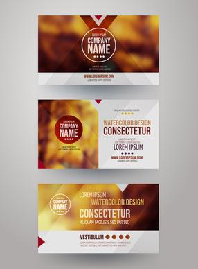 blurred corporate business cards template vector