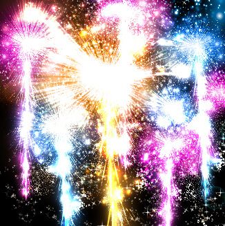 holiday multicolor firework background vector