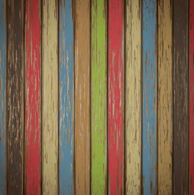 old wooden board textured vector background