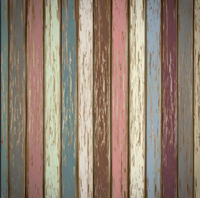 old wooden board textured vector background