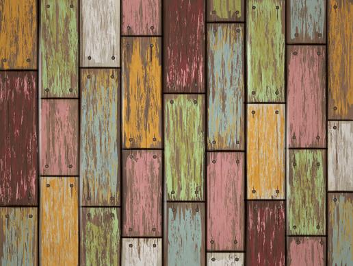 old wooden board textured vector background