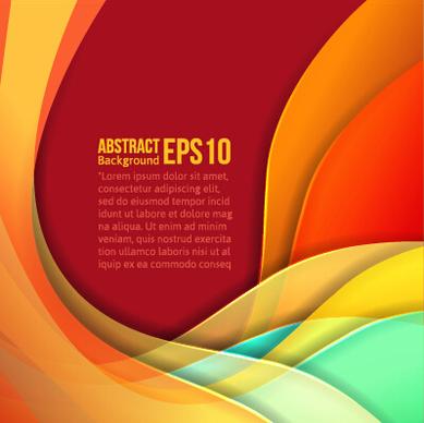 flowing lines waves colored background vector