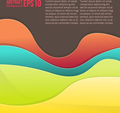 flowing lines waves colored background vector