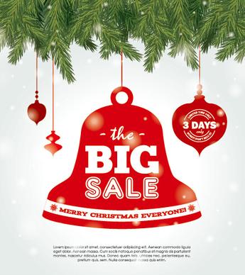 big sale christmas creative background vector