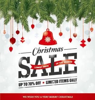 big sale christmas creative background vector