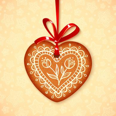 cute cookie christmas ornament vector