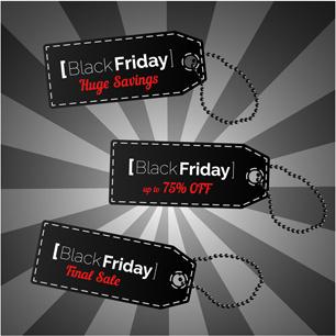 creative black friday tags vector