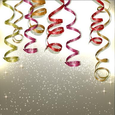 colored paper ribbon holiday background graphics