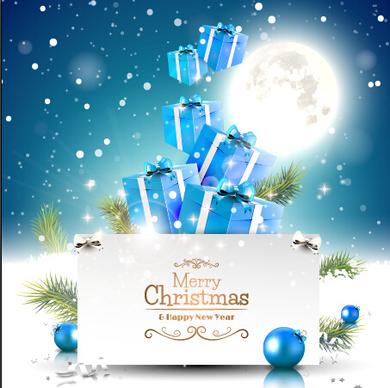 2015 new year and xmas card shiny design