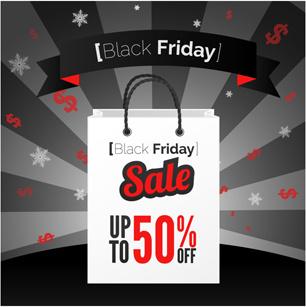 discount black friday poster vector