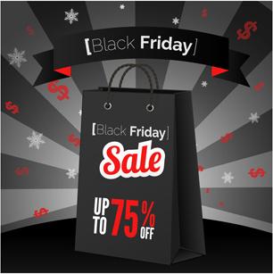 discount black friday poster vector