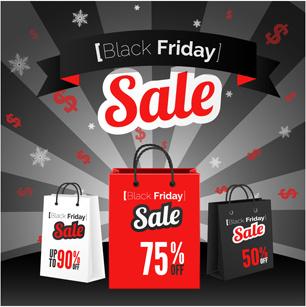 discount black friday poster vector