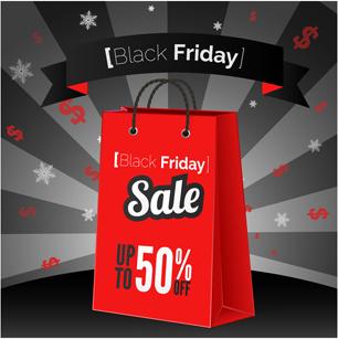 discount black friday poster vector