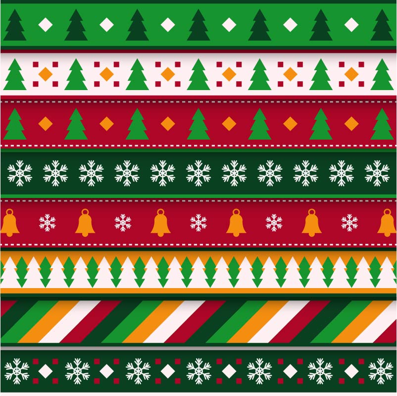 cartoon christmas pattern seamless vector