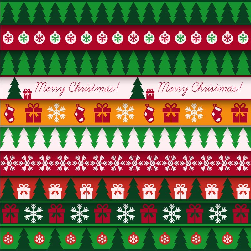 cartoon christmas pattern seamless vector