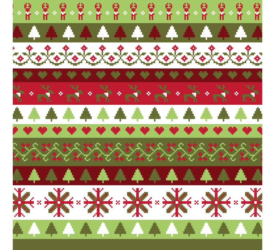 cartoon christmas pattern seamless vector