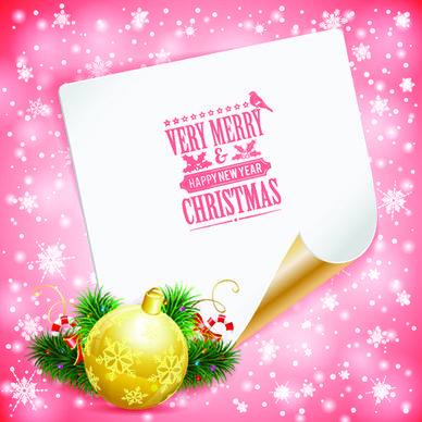 blank paper christmas greeting card vector