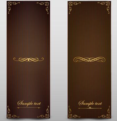 blank banner ornate decor vector